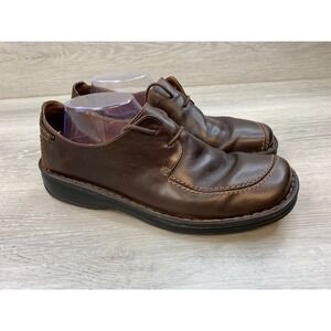Josef Seibel Women's Brown Leather Apron Toe Oxford Casual Comfort Shoes